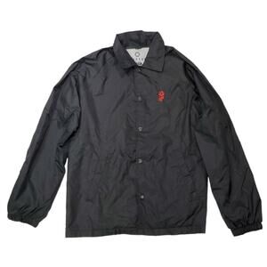 Empyre | Rose Embroidered Black Coach's Jacket/Windbreaker| Size XL